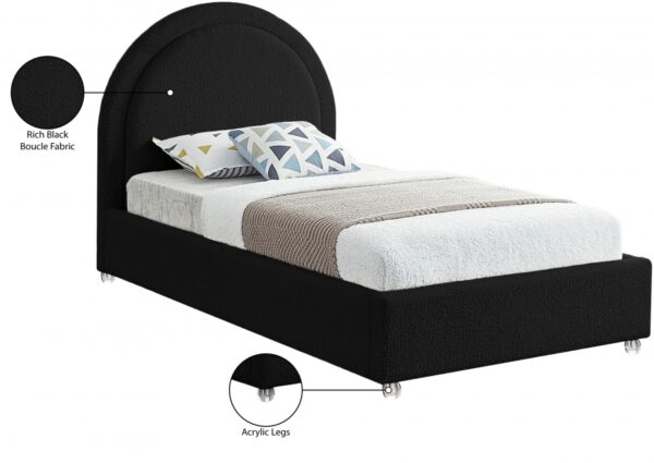 Milo Boucle Fabric Upholstered Twin Bed