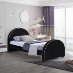 Brody Velvet Upholstered Twin Bed
