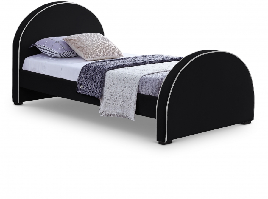 Brody Velvet Upholstered Twin Bed