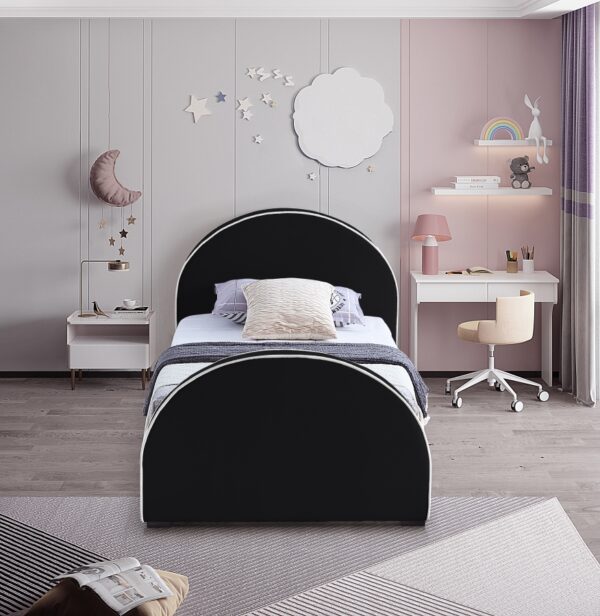 Brody Velvet Upholstered Twin Bed