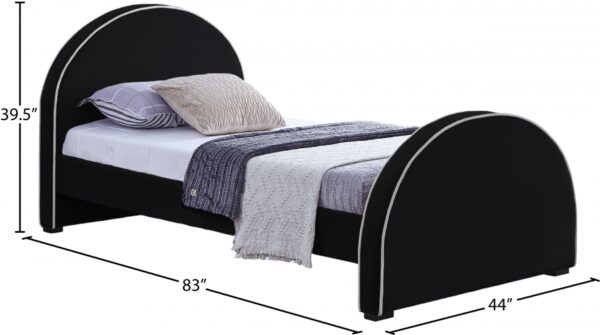 Brody Velvet Upholstered Twin Bed