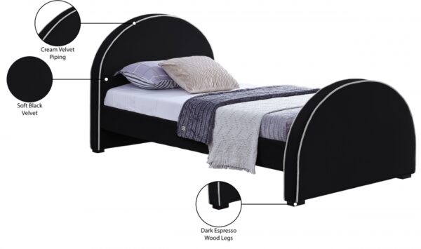Brody Velvet Upholstered Twin Bed