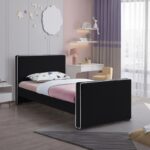Dillard Velvet Upholstered Twin Bed