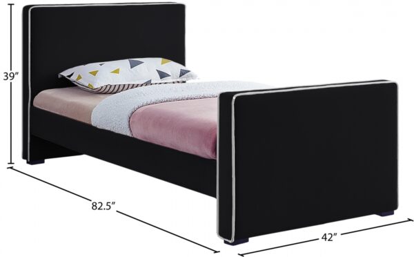 Dillard Velvet Upholstered Twin Bed