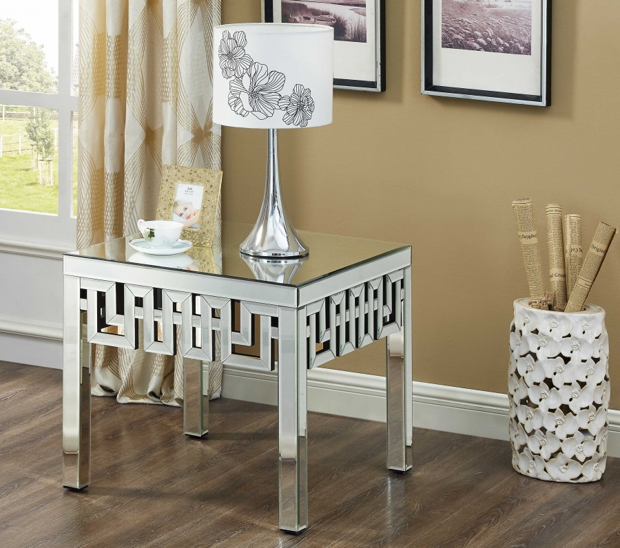 Aria Mirrored End / Side Table