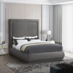 Brooke Linen Textured Fabric Upholstered Bed