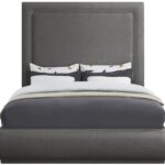 Brooke Linen Textured Fabric Upholstered Bed