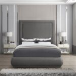 Brooke Linen Textured Fabric Upholstered Bed