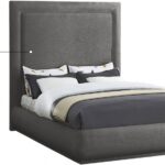 Brooke Linen Textured Fabric Upholstered Bed