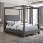Emerson Linen Textured Fabric Upholstered Bed