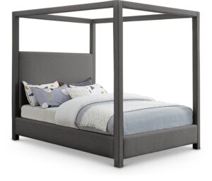 Emerson Linen Textured Fabric Upholstered Bed
