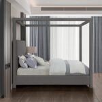 Emerson Linen Textured Fabric Upholstered Bed