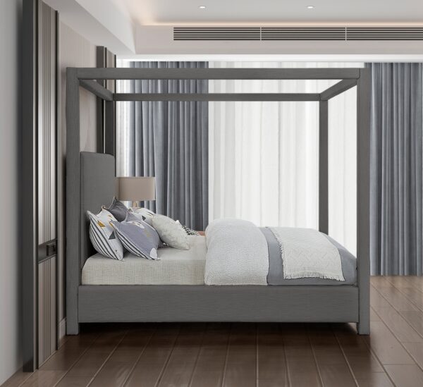 Emerson Linen Textured Fabric Upholstered Bed