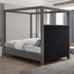 Emerson Linen Textured Fabric Upholstered Bed