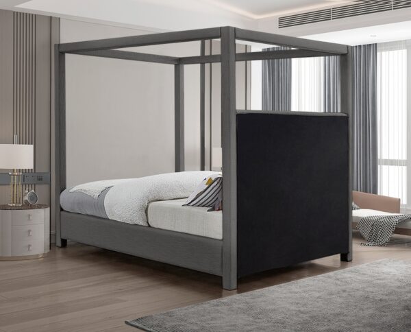 Emerson Linen Textured Fabric Upholstered Bed