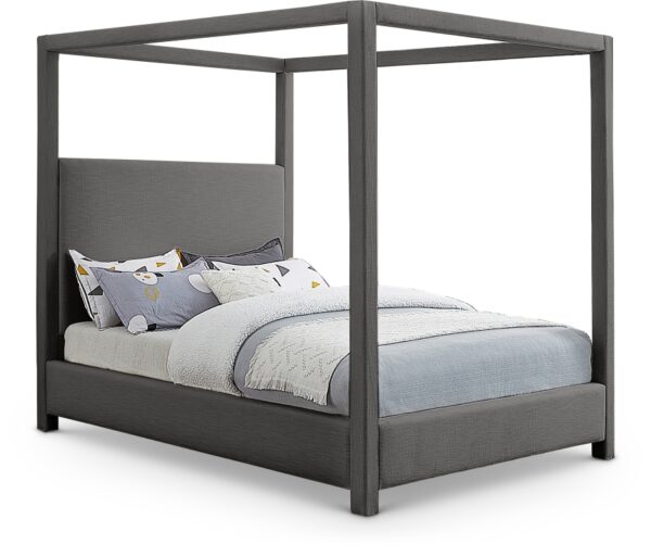 Emerson Linen Textured Fabric Upholstered Bed