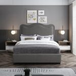 Felix Linen Textured Fabric Upholstered Bed