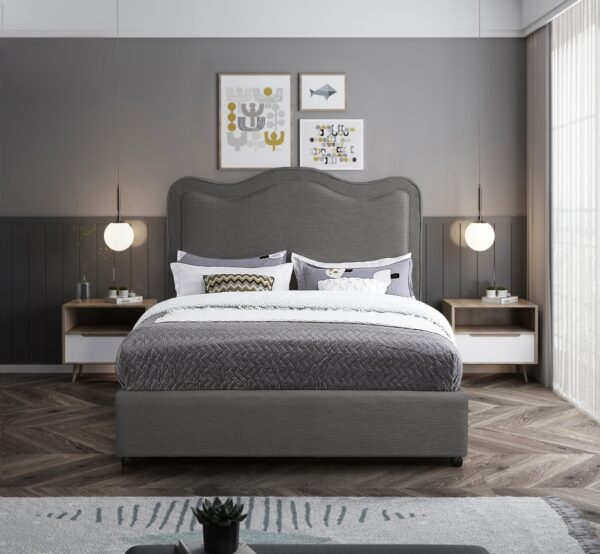 Felix Linen Textured Fabric Upholstered Bed