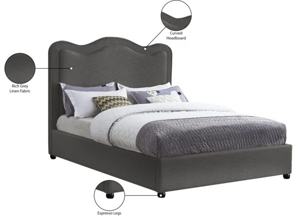 Felix Linen Textured Fabric Upholstered Bed