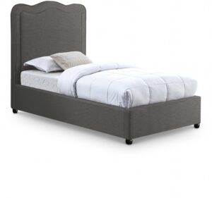 Felix Linen Textured Fabric Upholstered Twin Bed