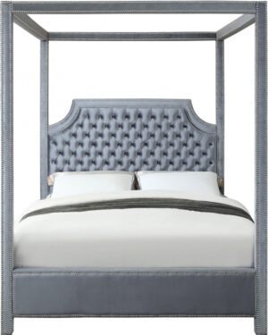 Rowan Velvet Upholstered Bed