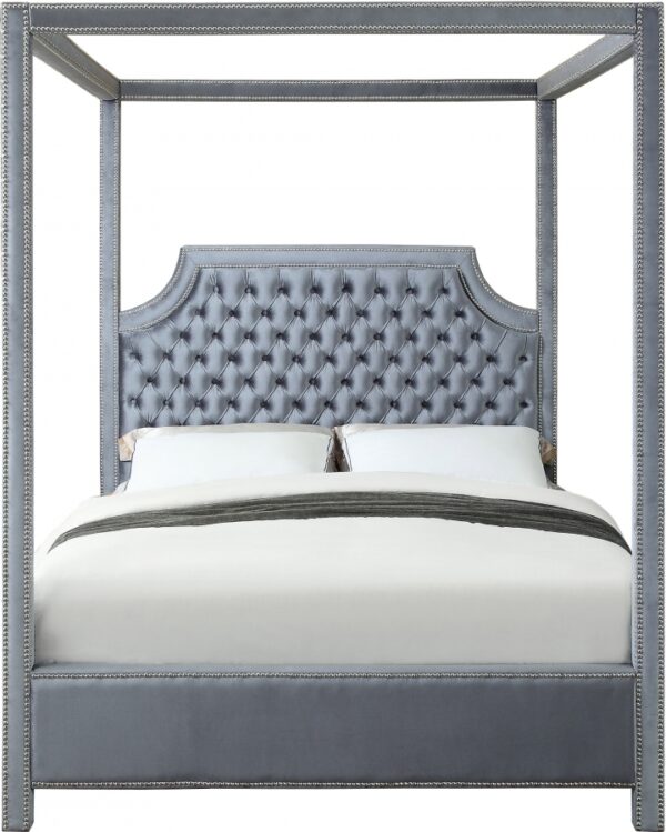 Rowan Velvet Upholstered Bed