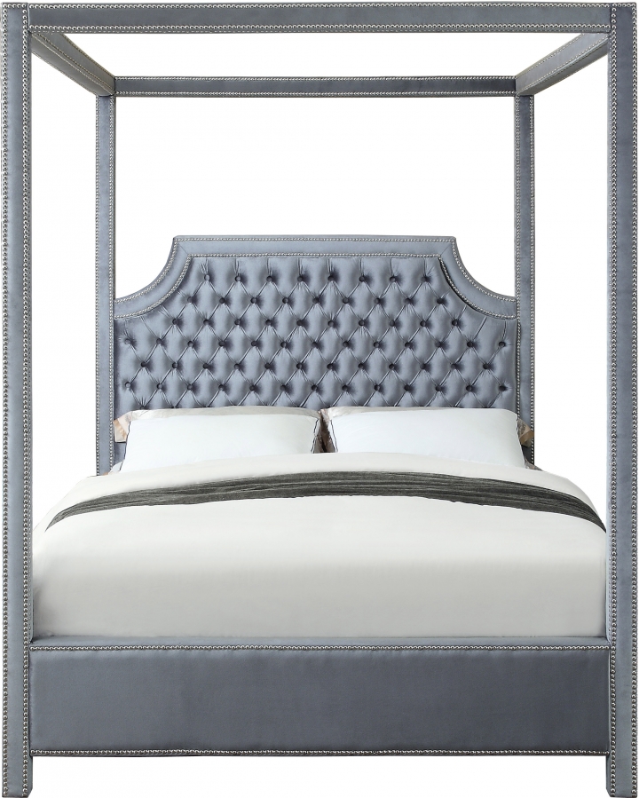 Rowan Velvet Upholstered Bed