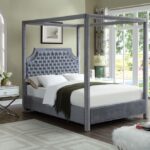 Rowan Velvet Upholstered Bed