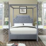 Rowan Velvet Upholstered Bed