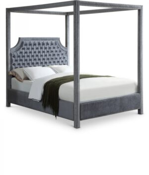 Rowan Velvet Upholstered Bed