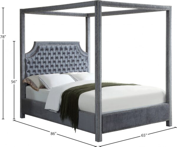 Rowan Velvet Upholstered Bed