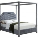 Rowan Velvet Upholstered Bed