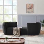 Hilton Boucle Fabric Upholstered Chaise Lounge