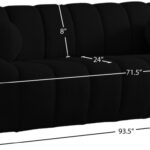 Elijah 93.5" Boucle Fabric Upholstered Sofa