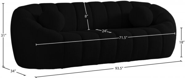 Elijah 93.5" Boucle Fabric Upholstered Sofa
