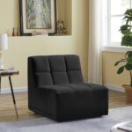 Relax Velvet Upholstered Armless Modular Chair