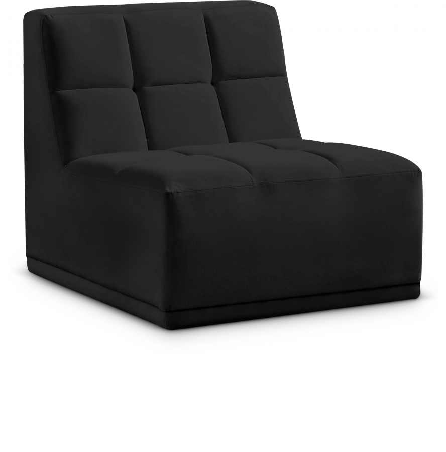 Relax Velvet Upholstered Armless Modular Chair