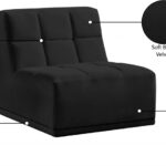 Relax Velvet Upholstered Armless Modular Chair