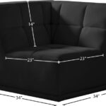 Relax Velvet Upholstered Corner Modular Chair
