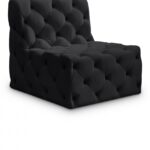 Tuft Velvet Upholstered Armless Modular Chair