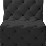 Tuft Velvet Upholstered Armless Modular Chair