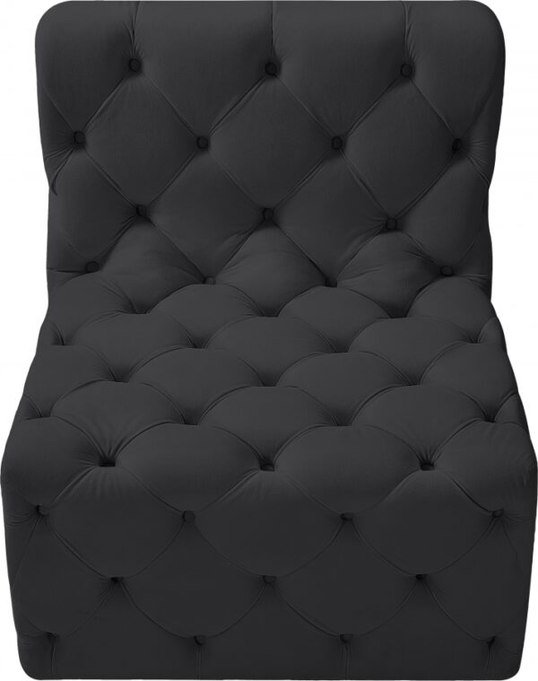 Tuft Velvet Upholstered Armless Modular Chair