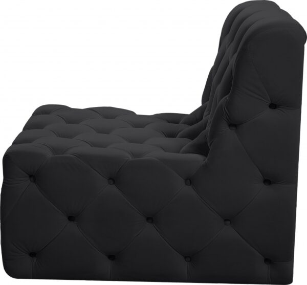 Tuft Velvet Upholstered Armless Modular Chair