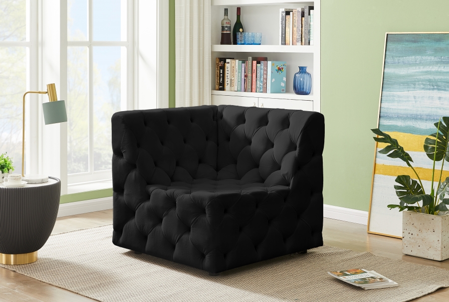 Tuft Velvet Upholstered Corner Modular Chair
