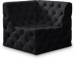Tuft Velvet Upholstered Corner Modular Chair