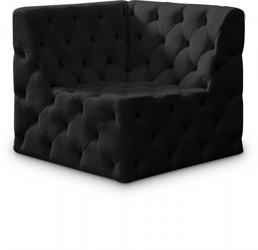 Tuft Velvet Upholstered Corner Modular Chair