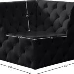 Tuft Velvet Upholstered Corner Modular Chair
