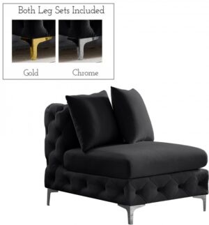 Tremblay Velvet Upholstered Armless Modular Chair