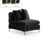 Tremblay Velvet Upholstered Armless Modular Chair
