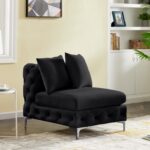 Tremblay Velvet Upholstered Armless Modular Chair